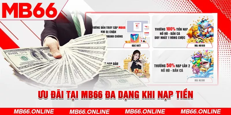  Ưu đãi tại MB66 đa dạng khi nạp tiền