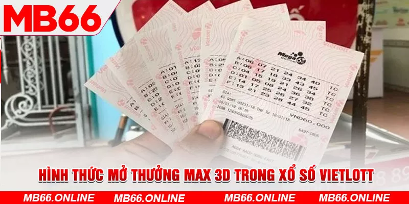  Hình thức mở thưởng MAX 3D trong xổ số Vietlott